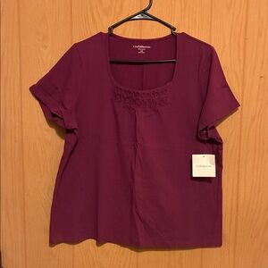 croft & barrow Women's Plum Blouse